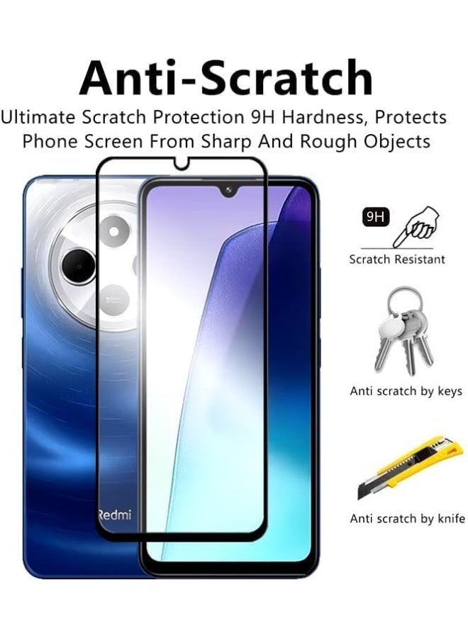 أكاليكس واقي شاشة لهاتف Xiaomi Redmi 14C، واقي شاشة من الزجاج المقوى، تغطية كاملة للشاشة، وضوح عالي، مضاد للكسر، زجاج مقاوم للخدش لهاتف Xiaomi Redmi 14C. - Image 2